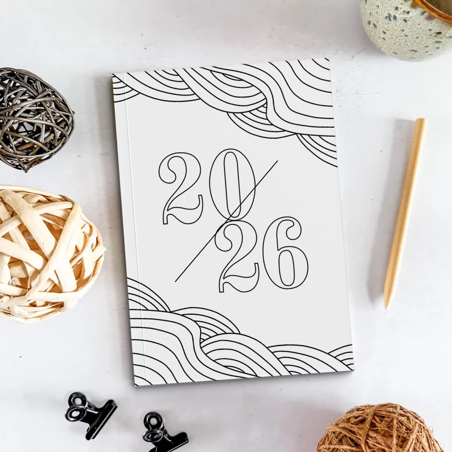 Cross-Border In Stock 2026 Planner Set Diary Monthly Yearly Tracker Mood Tracker Reading Fitness Habits