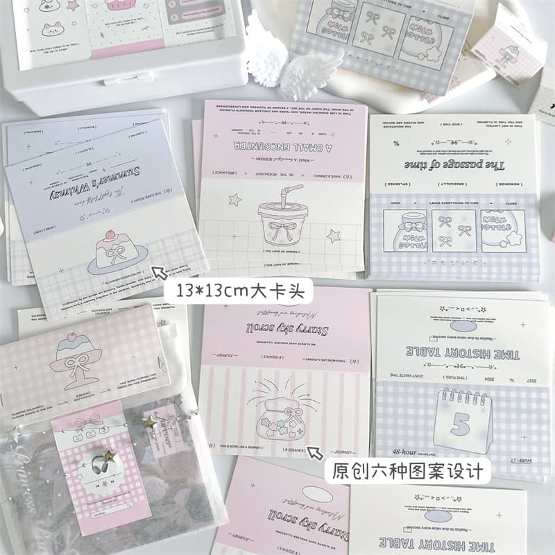 Original Instagram-style large folded card fronts, idol small card packaging materials, fan merchandise gifts, and card packaging cards