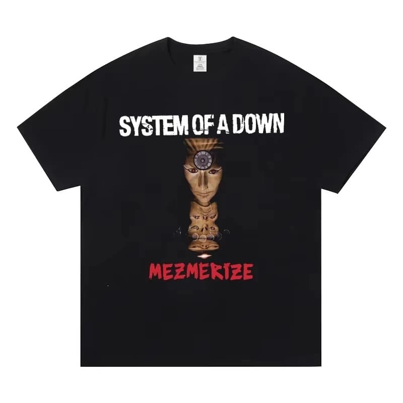 Pure Cotton Short Sleeve T-Shirt Men World Rock Europe USA Metal SOAD Fashion Casual Unisex T-Shirt Top Straight Cut