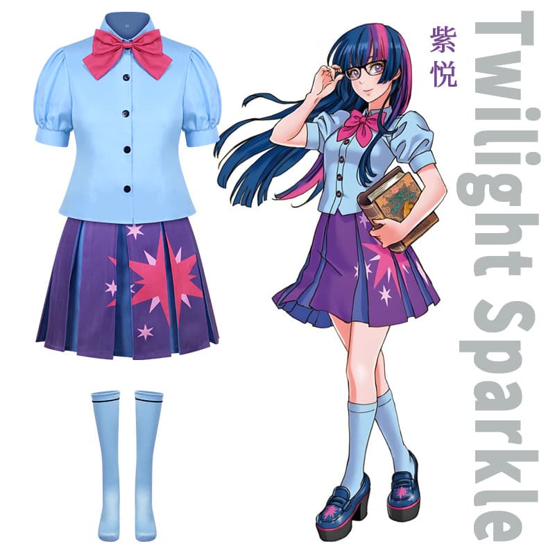 My Little Pony Twilight Sparkle Cosplay Costume Rainbow Pony My Little Pony Ponyland Girl Cos Costume