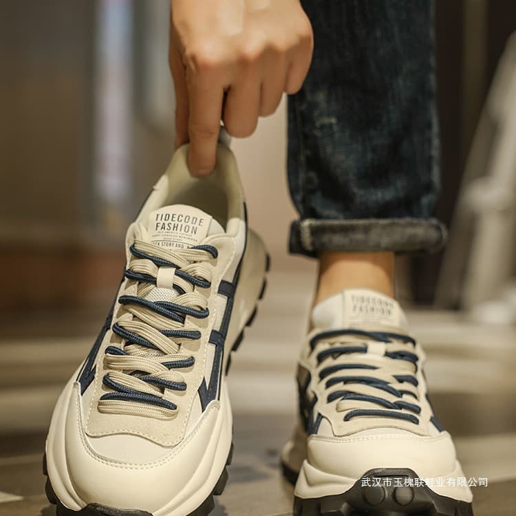 Extra large size men's shoes 45 autumn leather sports shoes 46 casual running widened and fat dad shoes 47 trendy shoes 4849