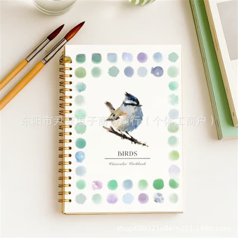 Ready-to-Ship Cross-Border Beginner-Friendly Watercolor Workbook, Special Coloring Book for Watercolor