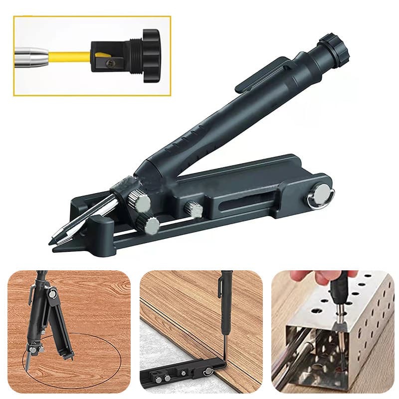 Marker woodworking graffiti line measurement marking tool angle ruler tool ruler carpentry ruler anti-shape measurement gauge bracket