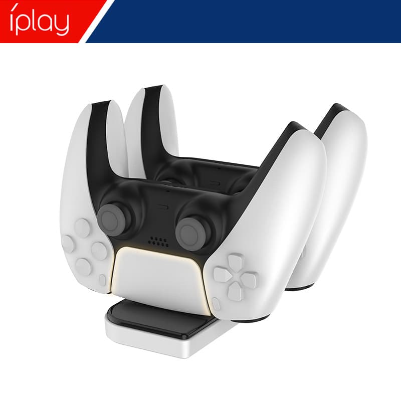 Custom PS5 Controller Dual Charging Dock, PS5 Game Console Controller Charger, Yiye Polished Edition Controller Charging Stand