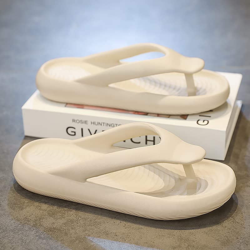 Cross-border EVA Thick Sole Slippers Men Summer Outdoor Flip Flops Beach Shoes Cloud-like Feel Couples Thong Slippers Women