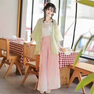 Huajian Jieyi Song-Style Hanfu Women 2026 New Summer Song Pants Set Embroidery Daily Fairy Hanfu Element Ancient Costume