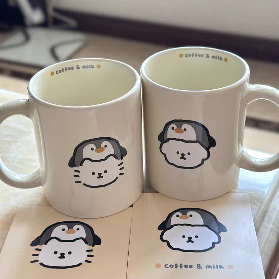 Adorable Disguise Penguin Mug - Back-to-School & Graduation Gift, Business Promotional Gift, Home & Dorm Milk Mug