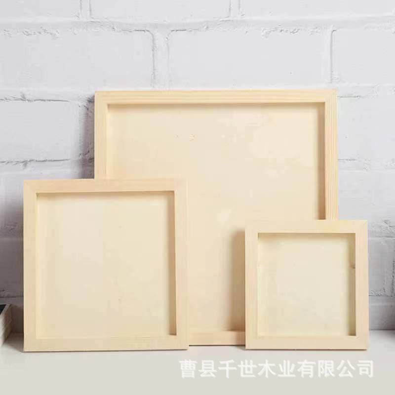Custom Wooden Clay Picture Frame 3D Art DIY Frame Solid Wood Clay Frame