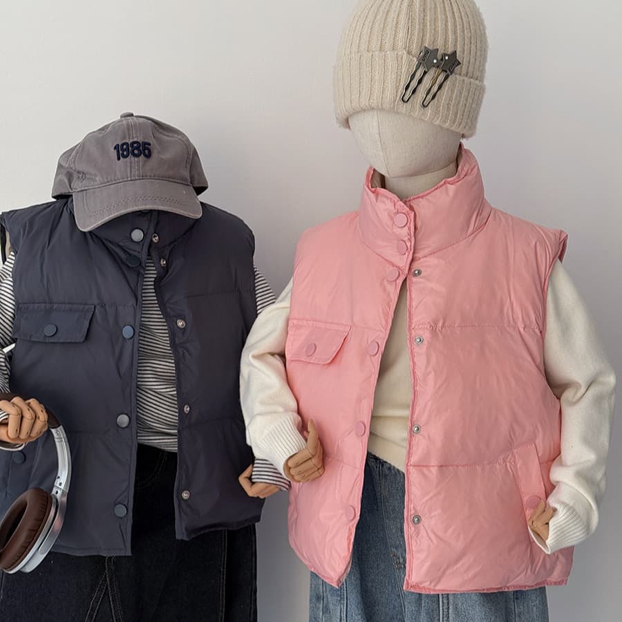 Autumn/Winter Children's Down Vest, Infant Casual Korean Style Children's Clothing Vest, Baby Down Sweatshirt Wholesale
