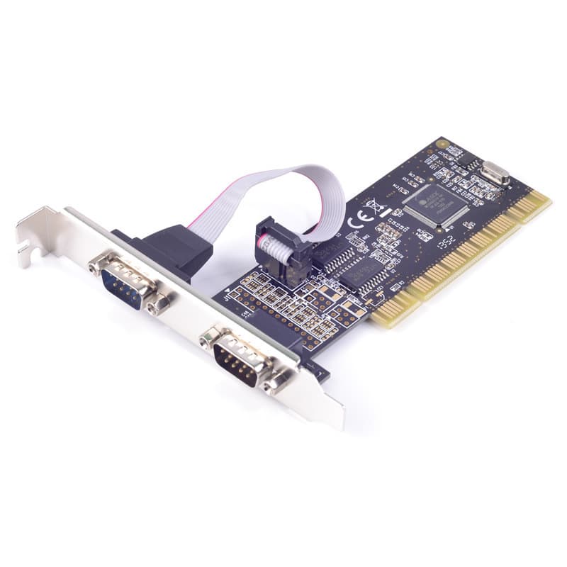 Xiba FG-PMIO-V3T-0002S PCI to 2-port RS232 serial card, 9-pin COM serial card, MCS9865