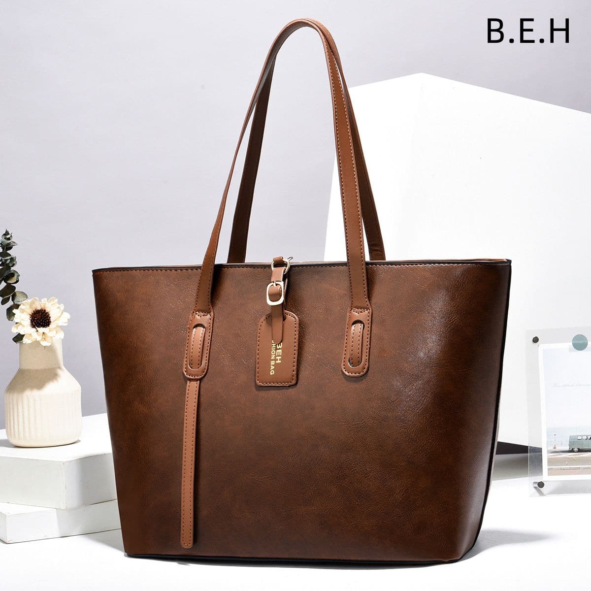 Cowhide Texture Tote Bag Taizhou Ladies Bag ladiesbag Shoulder Crossbody Bag Textured Handbag BEHtotebags
