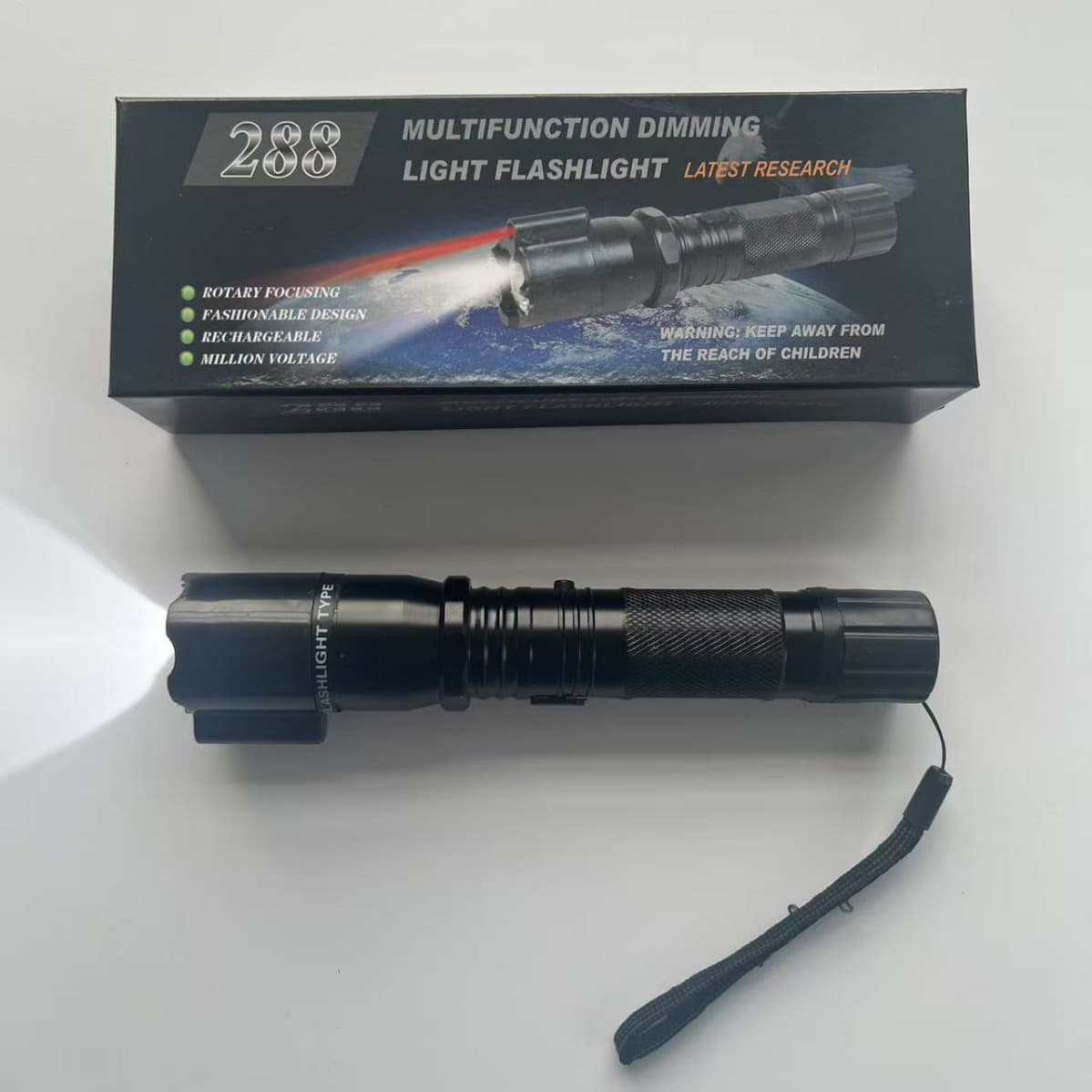 288 High-Power LED Three-Mode Flashlight Infrared Car Outdoor Cross-border Self-defense Security Flashlight H6