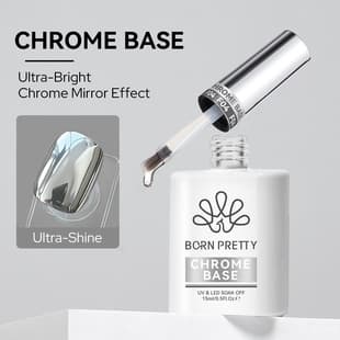BORN PRETTY Nail Art Powder Top Coat - No-wipe Non-stick Super Bright Mirror Powder Special Functional Gel