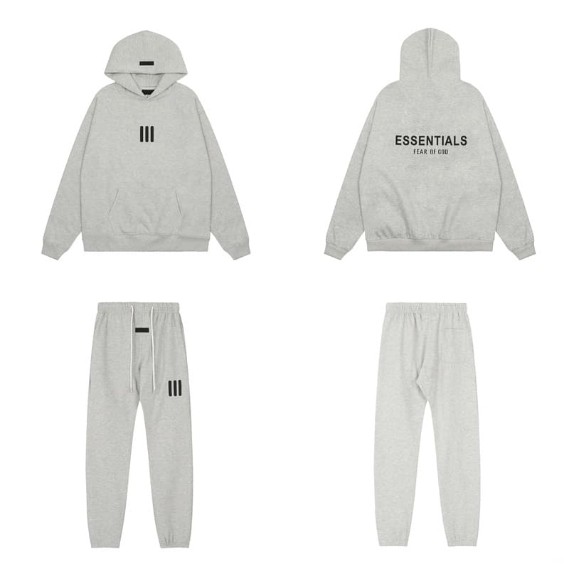 Cross-border 2022SS Hooded Sweatshirt Black Letter Flocking FOG Essentials New Streetwear Hot