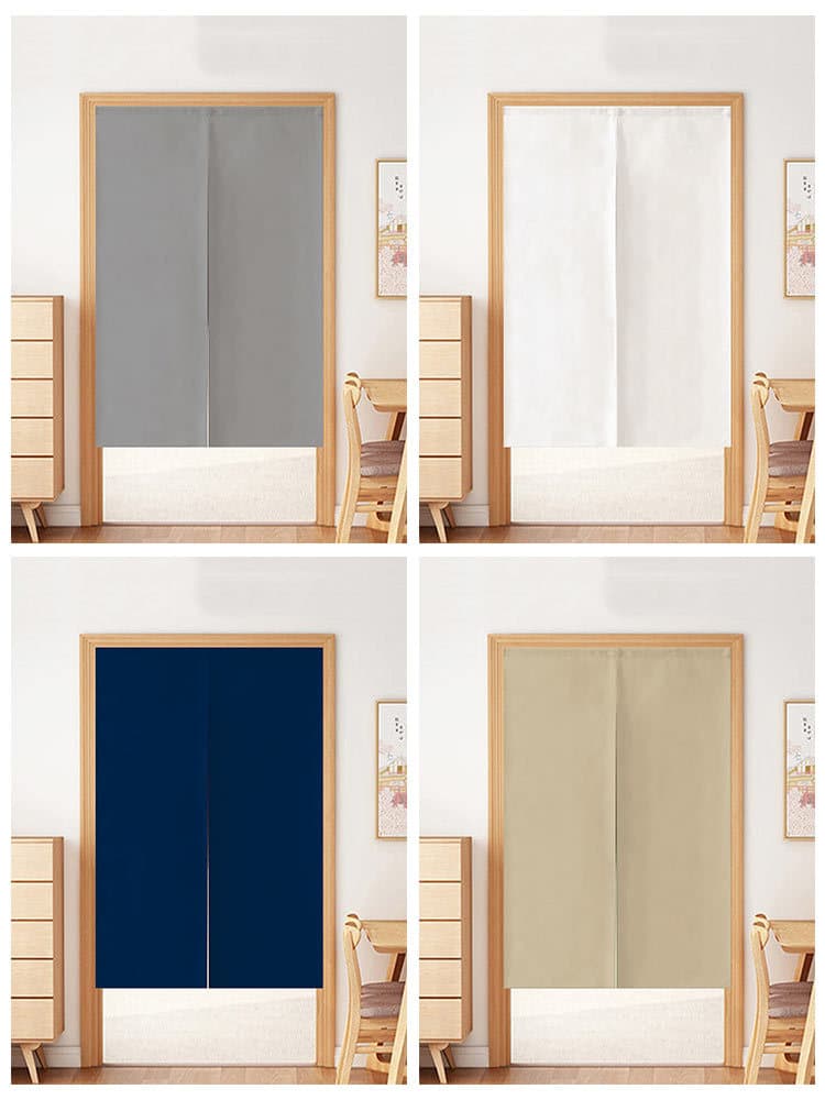 Simple Solid Color Door Curtain Partition, No Drilling Required, Bedroom Hanging Curtain, Kitchen Bathroom Shade Half Curtain