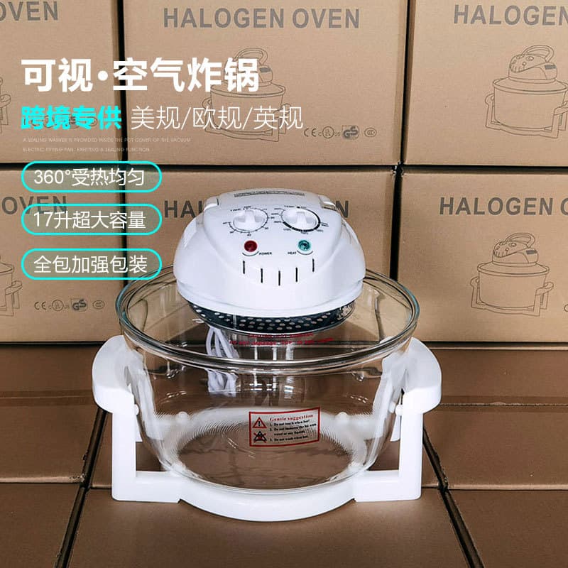 Cross-border Export US Standard 110V European/UK Standard Air Fryer Large Capacity Visible Fries Maker Light Wave Oven