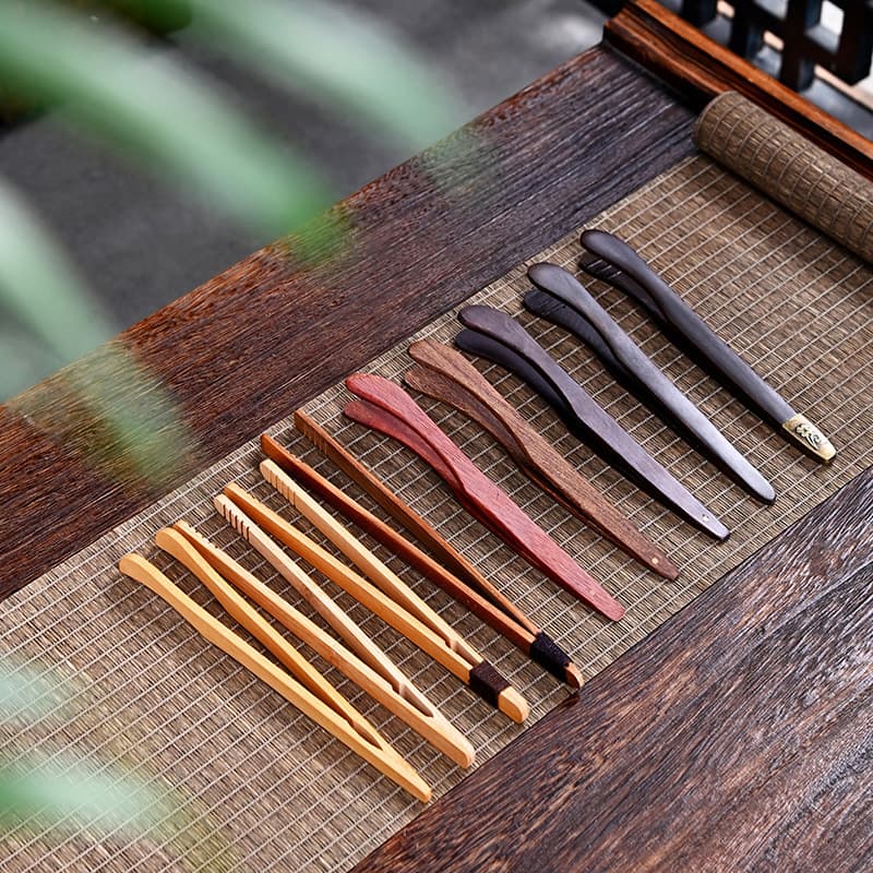 Non-slip and engraveable tea tongs, tea leaf and teacup tongs, tweezers, tea drinking tool, part of the Six Gentlemen of Kung Fu tea ceremony, cup washing tongs