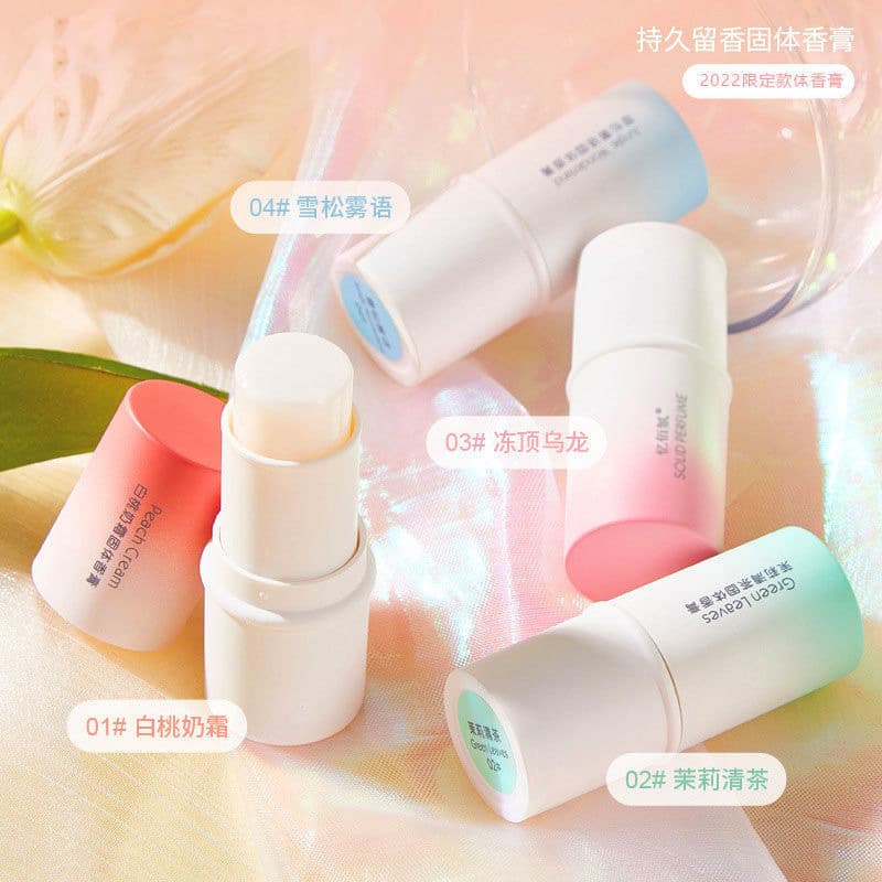 LESSXCOCO Macaron Solid Balm Long-lasting Light Fragrance Girls Students Small Portable Solid Balm Wholesale