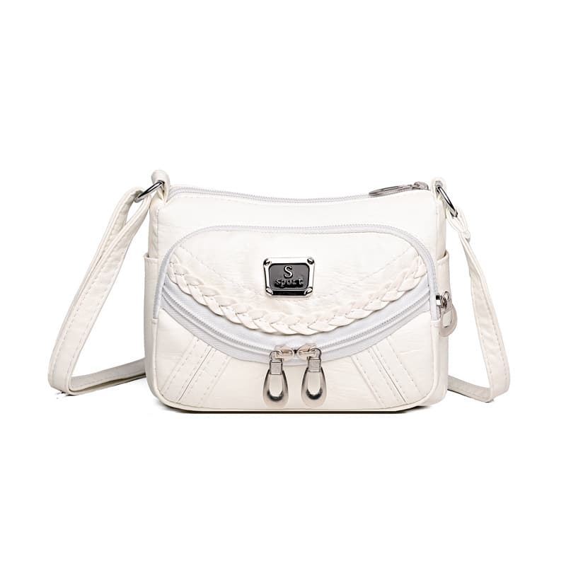 Amazon Fashion Trendy Four-Season Soft Leather Multi-Compartment Multi-Pocket Premium Multi-Layer Shoulder Crossbody Bag for Women