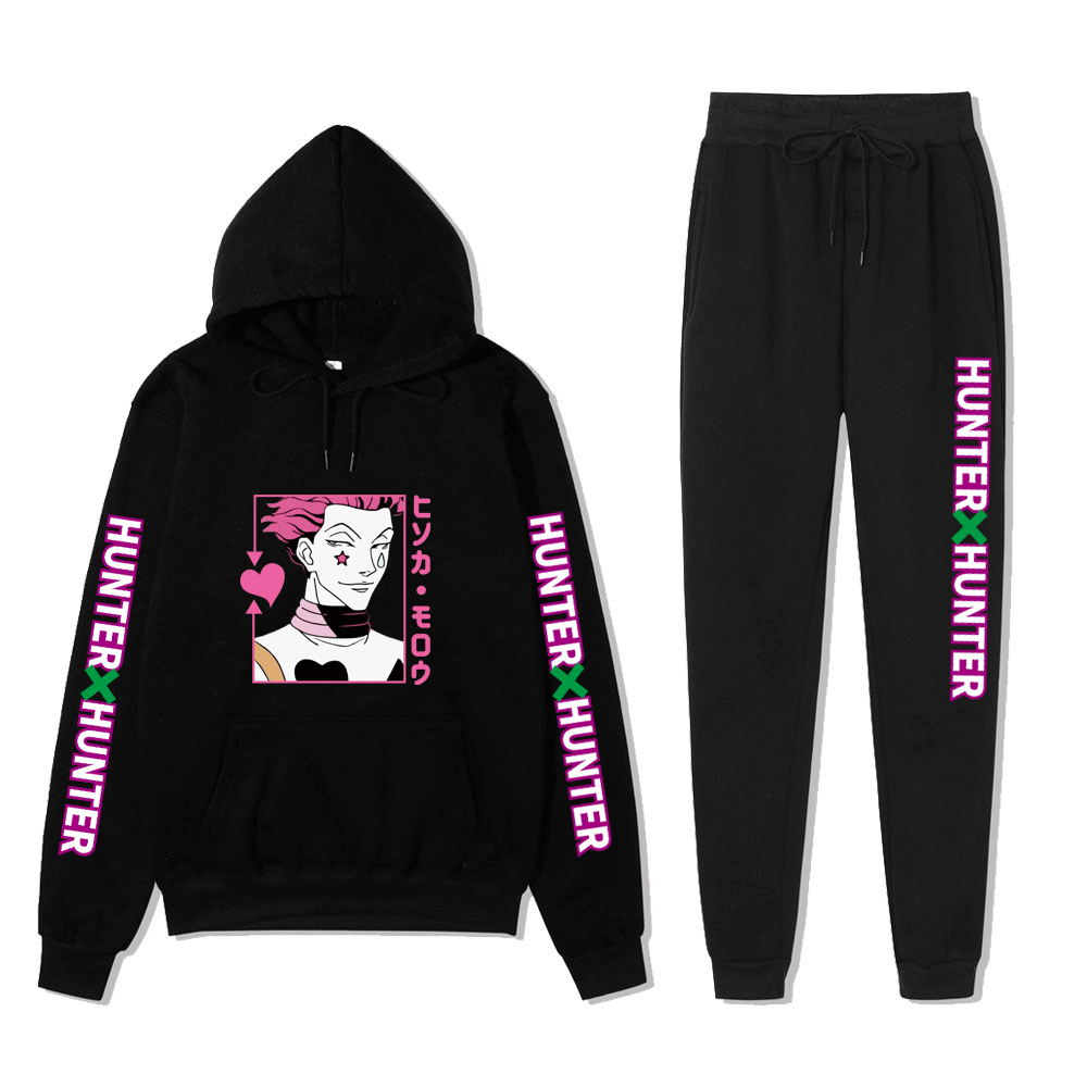 2021 Anime Hunter x Hunter HUNTERxHUNTER Hoodie and Sweatpants Set Unisex Loose Fit European Size