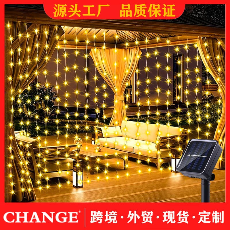 Cross-border LED copper wire curtain light string USB Christmas decoration star fairy lights colorful light string light solar copper wire light