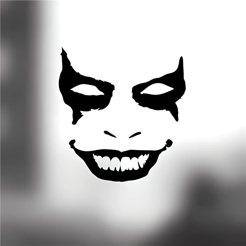 Car Sticker Horror Cool Clown Pattern Decal Personalized Motorcycle Body Reflective Scratch Cover Sticker