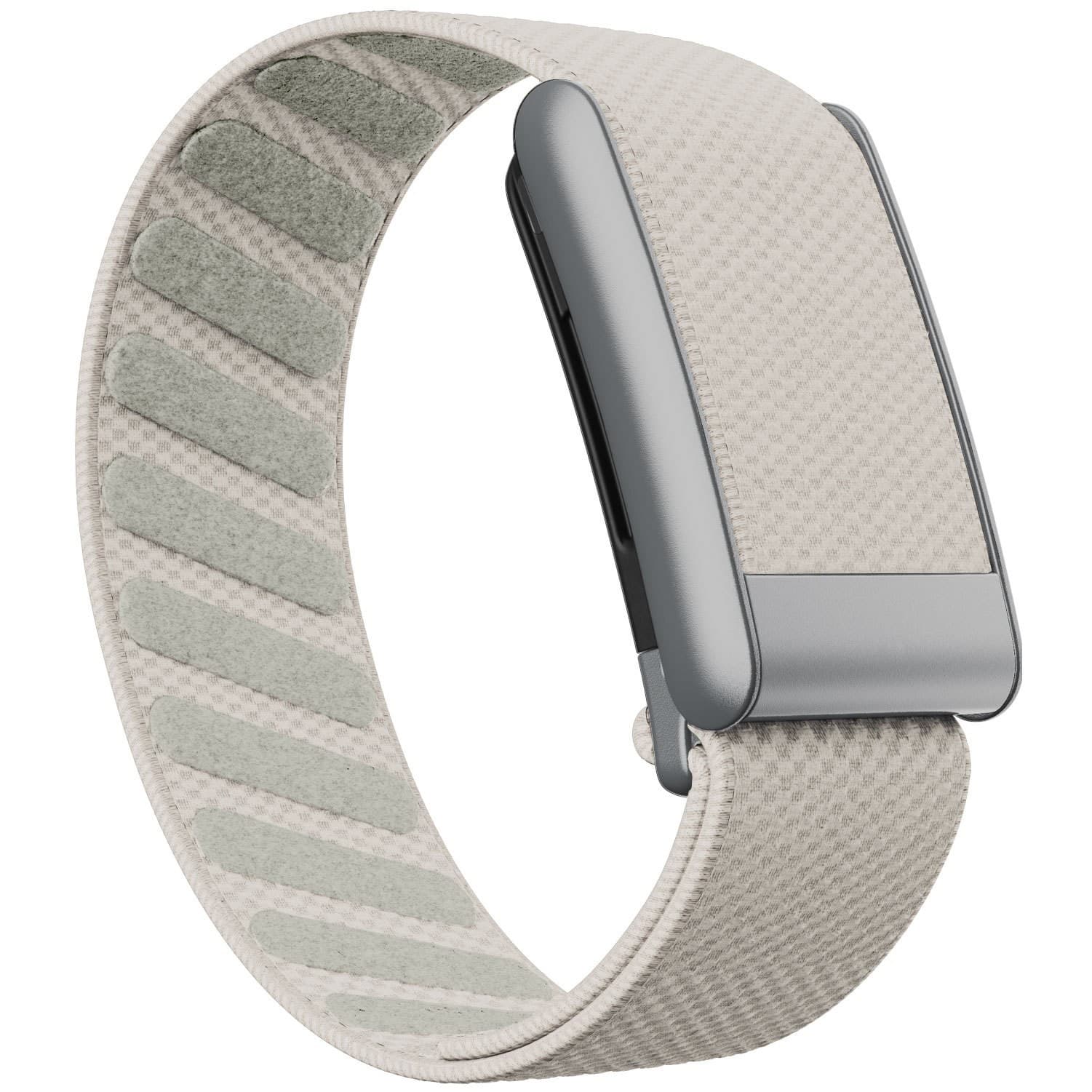 Suitable for whoop 5.0PEAK bracelet elastic band sports nylon strap MG with frosted silver metal frame