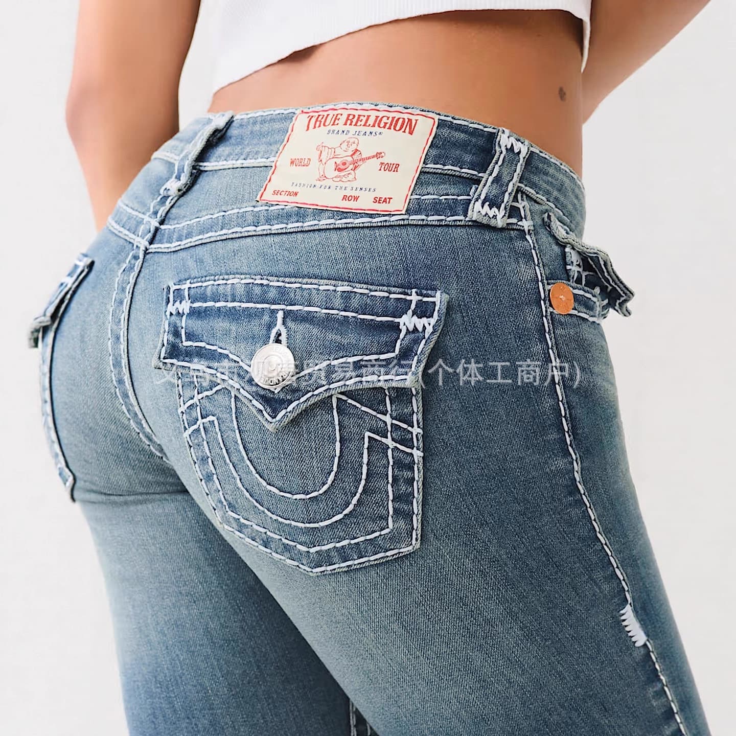 Wholesale European and American true cross-border religion spicy girl Y2K vintage embroidered slim personalized skinny jeans