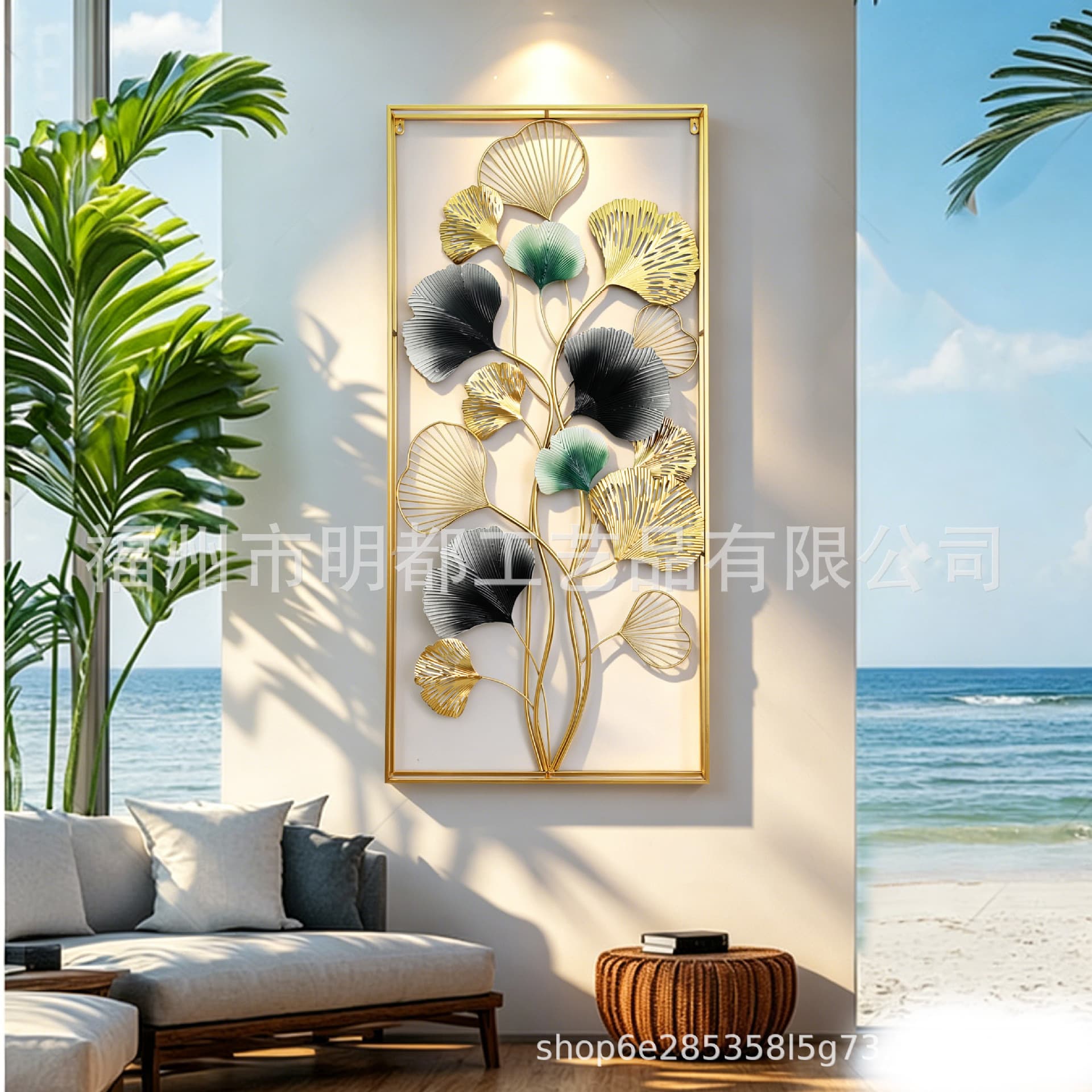 American wall hangings, porch creative iron wall hangings, three-dimensional wall hangings, living room background wall decorations pendants