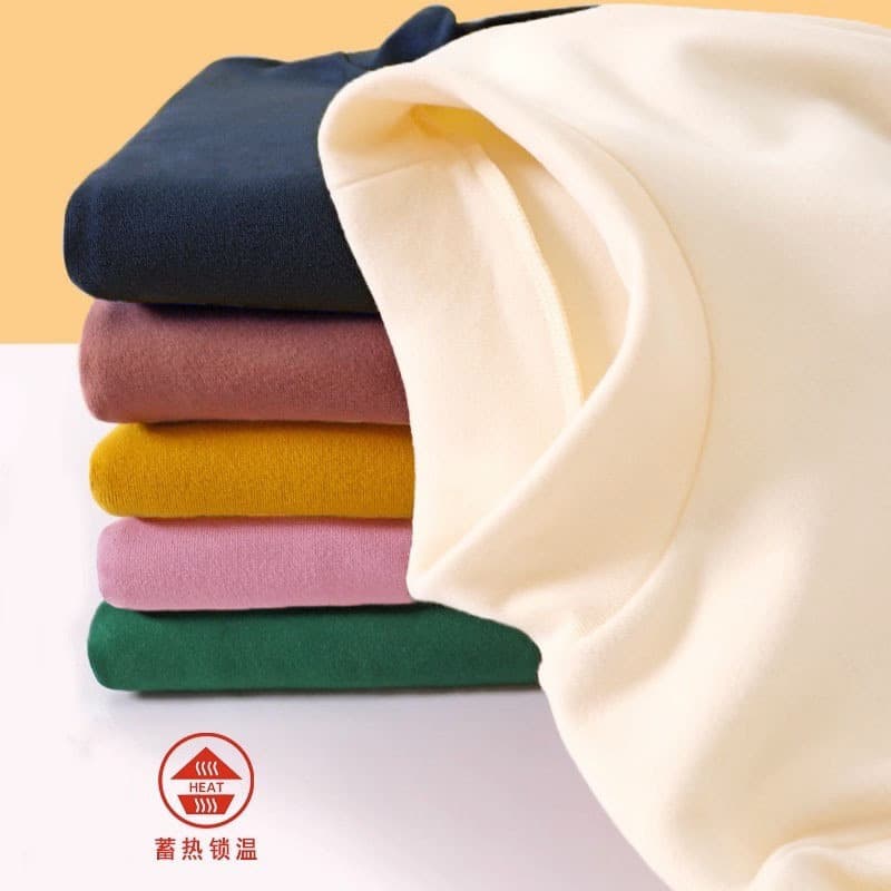Children's Dralon Base Layer Semi-Turtleneck Top Boys & Girls Innerwear Warm Autumn Spring Underwear Winter