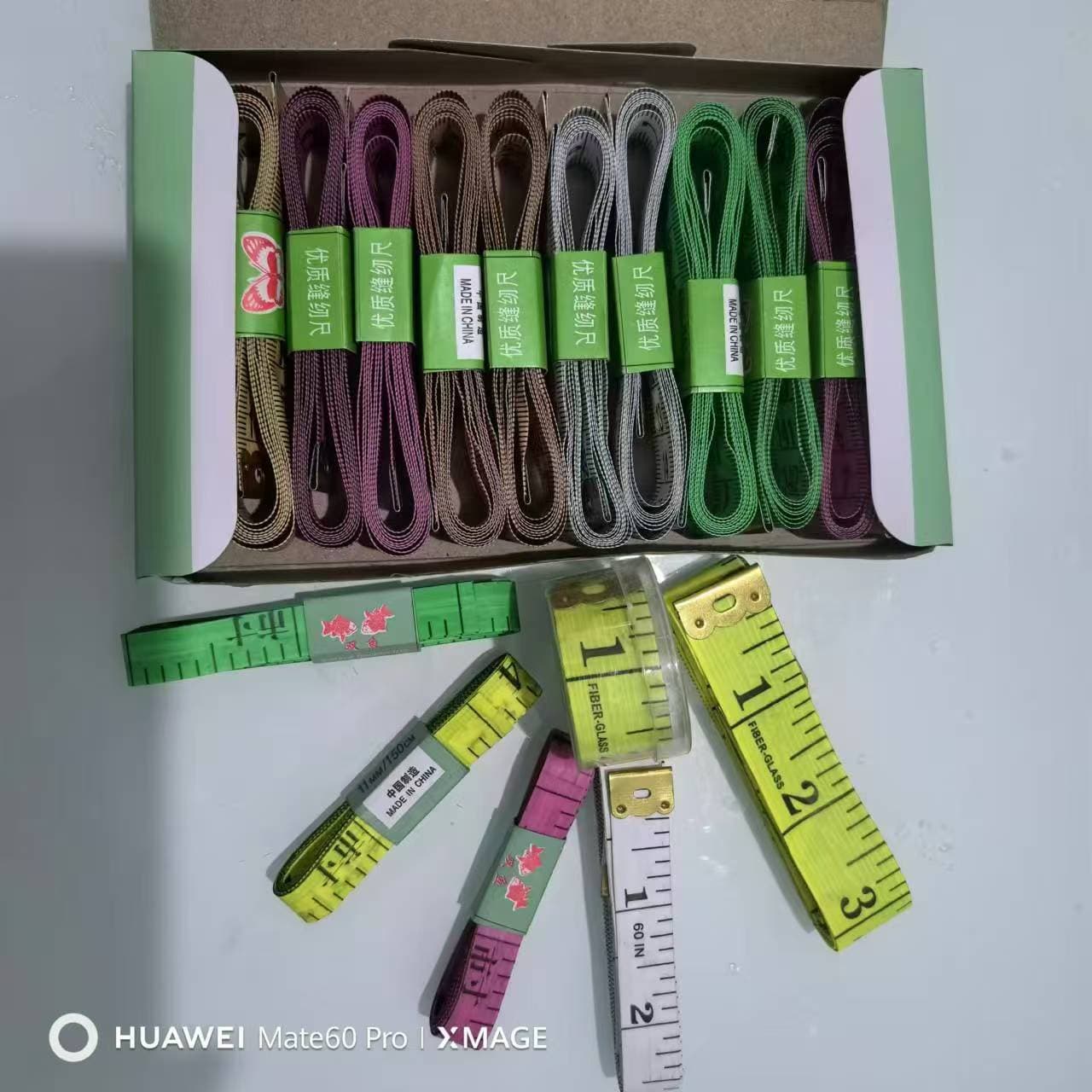 Factory direct sales of gift soft tape measure, small tape measure in 1.5m, 2m, 3m for tailoring, plastic ruler with logo printing at the end.