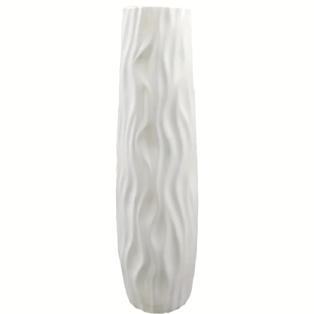 Tall Floor Vase Simple Minimalist Hydroponic Plastic Faux Ceramic White Black European Style Home Dried Flower Arrangement Living Room Decor