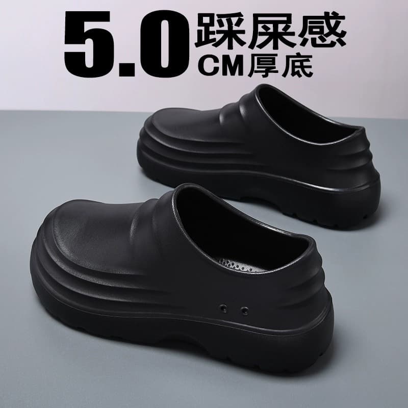Men's Chef Slippers, Summer 2025 New Style, Non-slip, Odor-resistant, Waterproof, Closed-toe Slippers for Kitchen Work