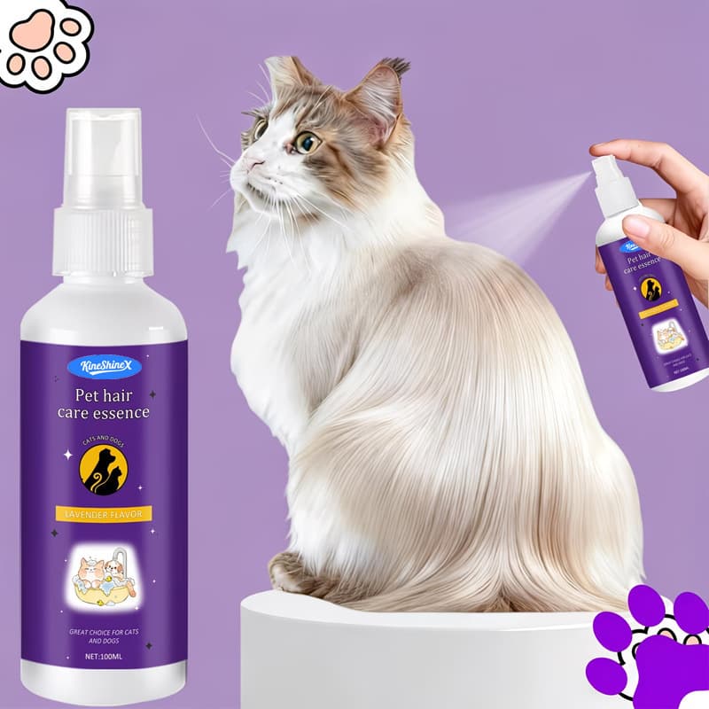 KineShineX Pet Detangling Spray, Plant-Based Formula, Smooths and Conditions Fur