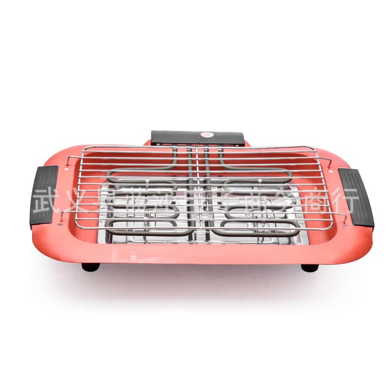 2000W cross-border household BBQ with 304 stainless steel dual heating tubes, electric grill with double tubes.