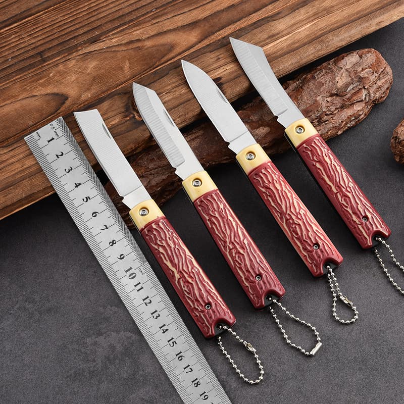 Outdoor Garden Grafting Knife Portable Camping Tactical Folding Knife Plastic Handle Multi-function Electrician Knife Folding Survival Knife