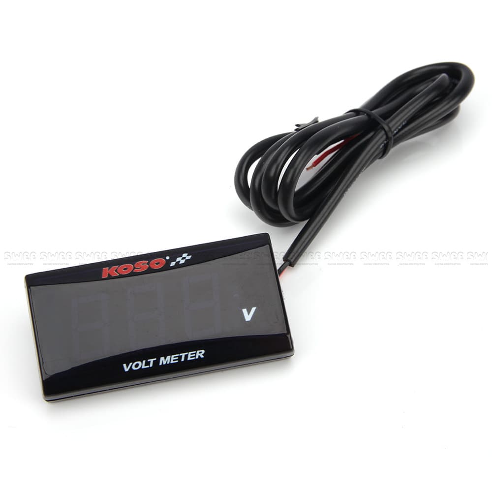 KOSO Voltmeter Motorcycle Modified Battery Specific Instrument Electronic Meter 0-20V Voltage LCD Display Meter