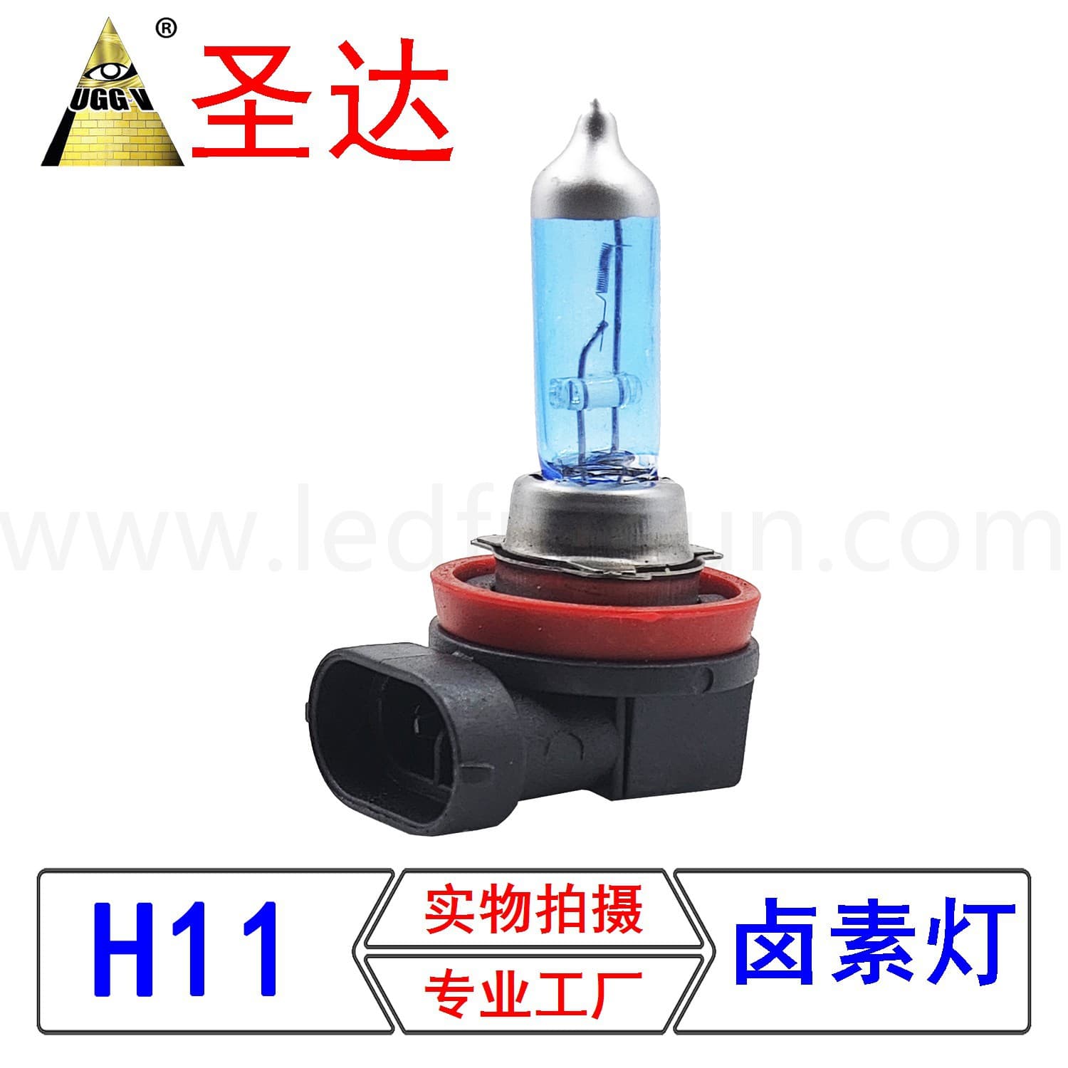 H11 Spot Cross-Border Automotive Lamp Halogen Bulb Blue Bubble Halogen Bulb H11 Ultra-White Light 55W100W H11 Fog Light