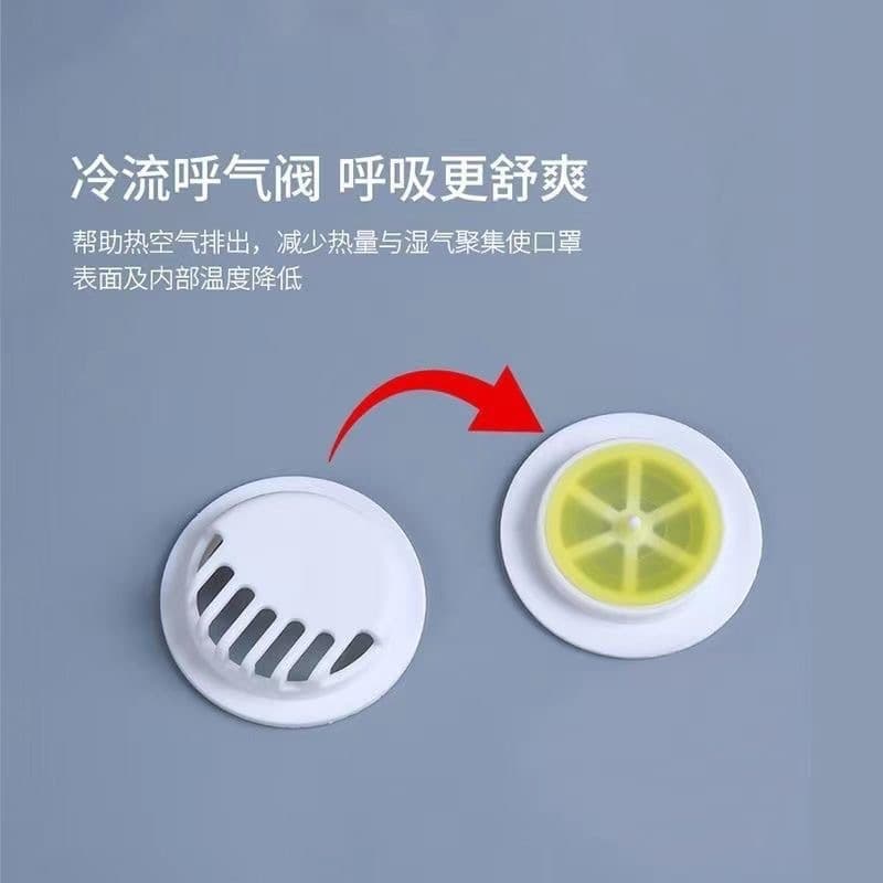 KN95 mask breathing valve accessories one-way exhaust valves in black and white from the source manufacturer.
