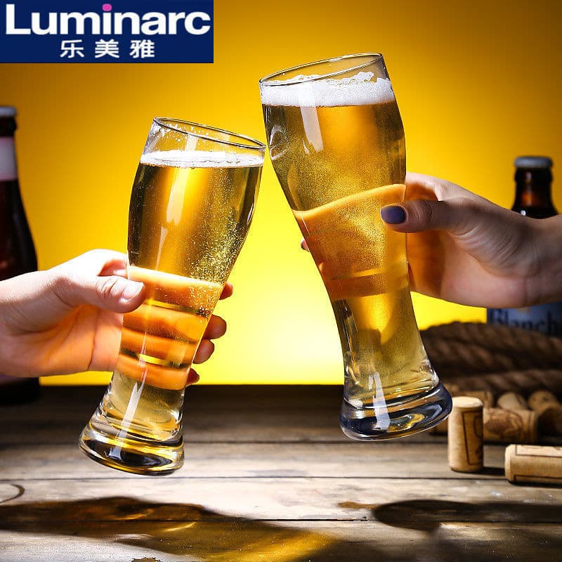 Tight Waist Draft Beer Cup Fine Brewed Beer Cup Lead-free Glass Large Capacity Juice Cup European Style Personalized Commercial Bar Wine Cup