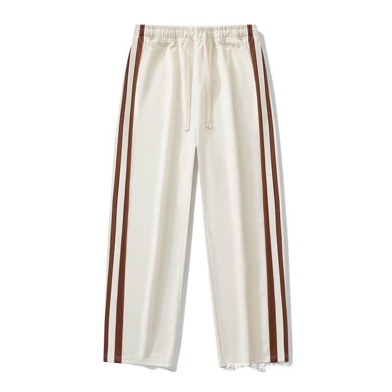 Cross-border Bestseller Straight Stripe Casual Pants for Men Spring/Autumn Middle-aged Hong Kong Style Loose Heavyweight Sweatpants Trendy