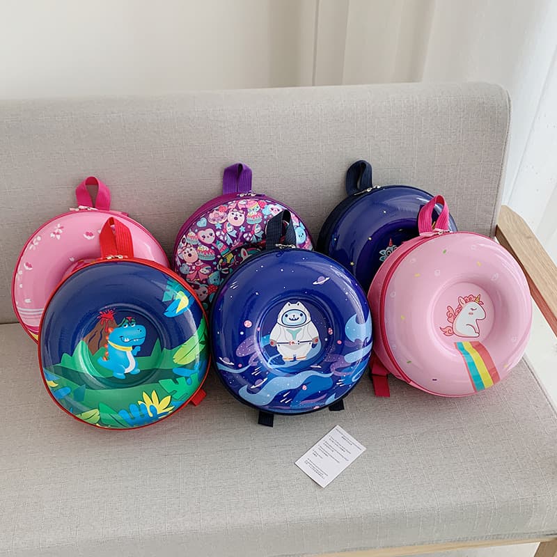 Wholesale Donut Children's Backpack Creative Cartoon Eggshell Bag Cute Boys and Girls Baby Backpack Kindergarten School Bag