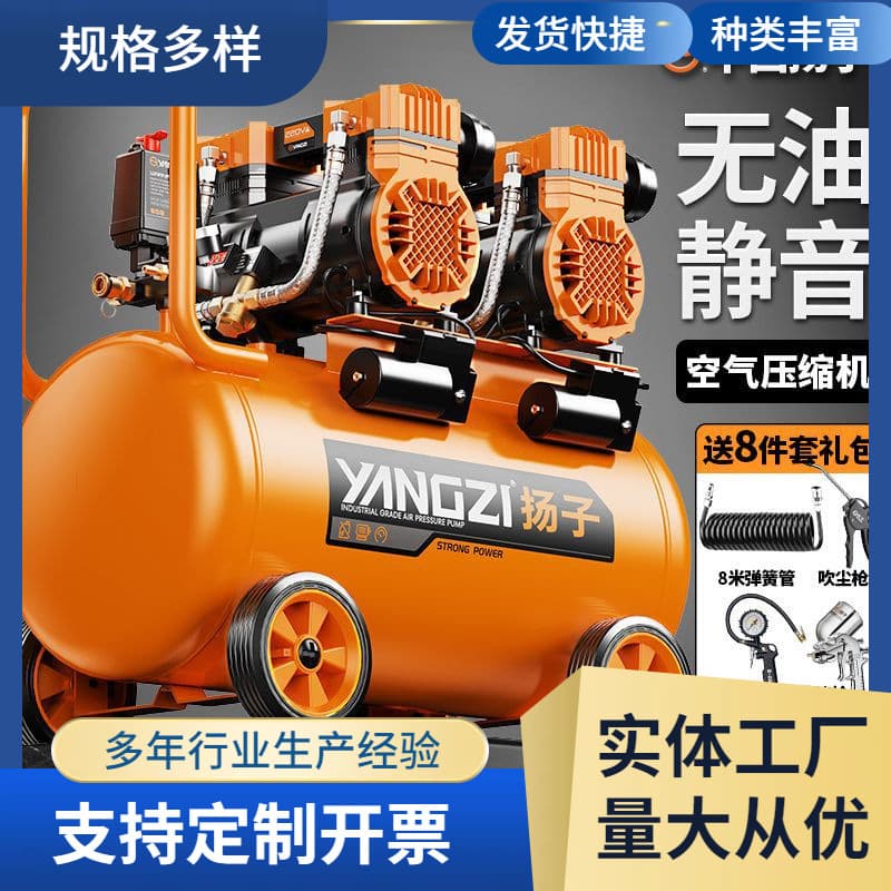 Small Air Compressor 220V High Power Oil-Free Silent Portable Woodworking Air Pump High Pressure Inflator Air Compressor