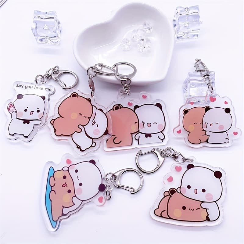 Acrylic Keychain Packaging Decorative Pendant Hanging Ornament Semi-finished Anime Cartoon DIY Personalized Keychain
