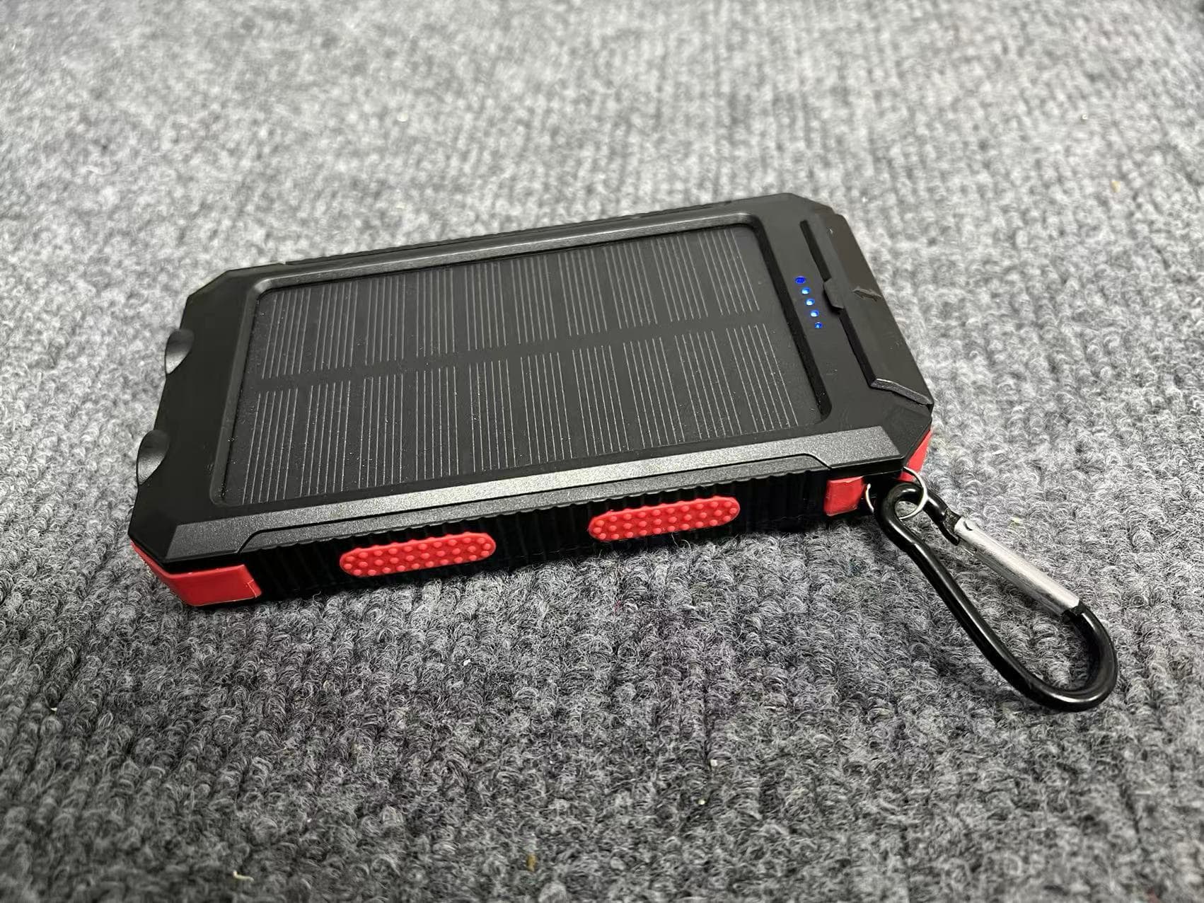 Amazon Cross-border Outdoor Waterproof Compass Solar Power Bank 20000mAh High Capacity Portable Charger