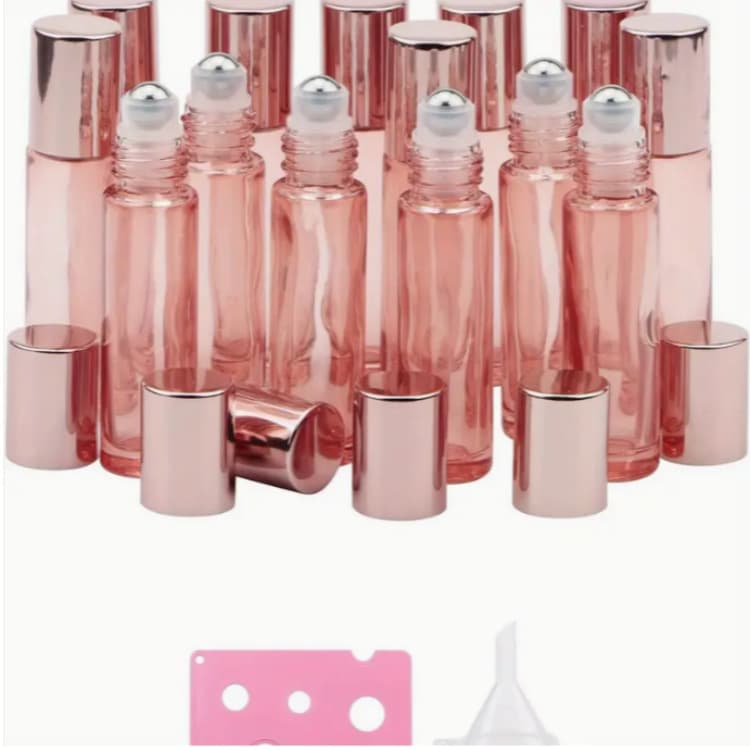 10ML Glass Roller Ball Bottle for Essential Oil, Perfume, Roll-On Applicator for Head and Eye Massage, Therapy Roller Bottle