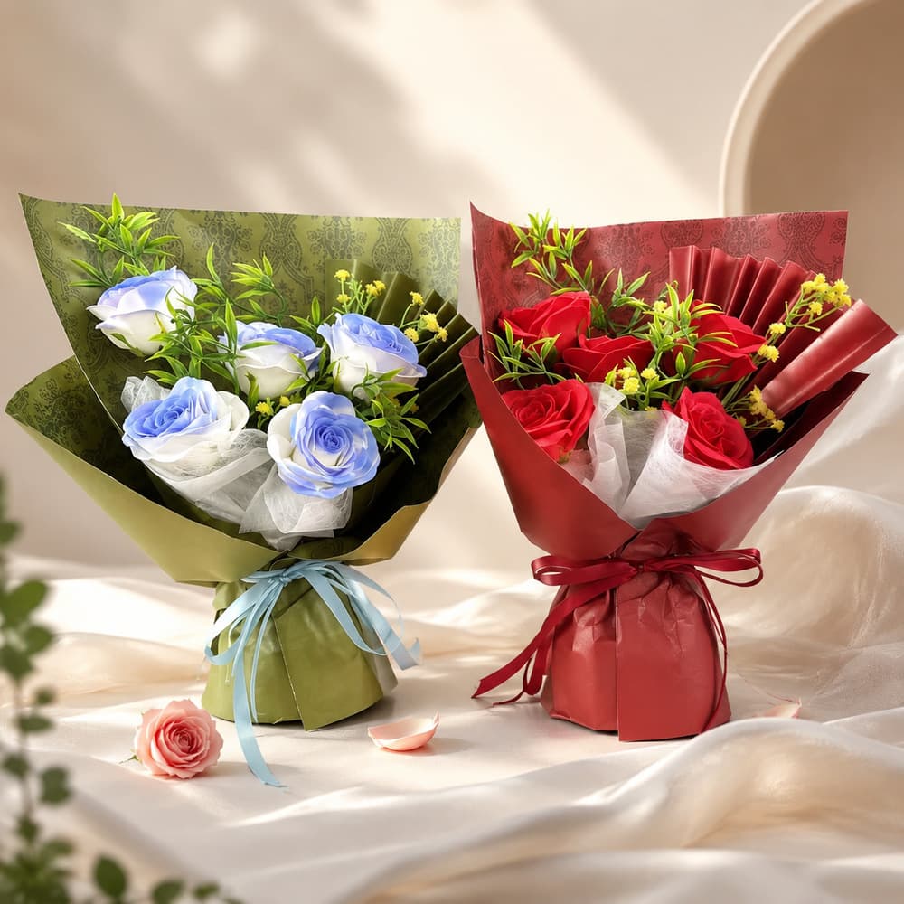 Cross-border fresh rose bouquet Valentine's Day simulated soap awakening rose finished bouquet souvenir holiday gift