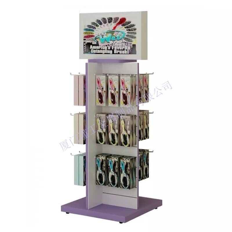 Metal Floor-Standing Cosmetic Retail Store Makeup and Hairbrush Factory Specializes in Producing Iron Shelves
