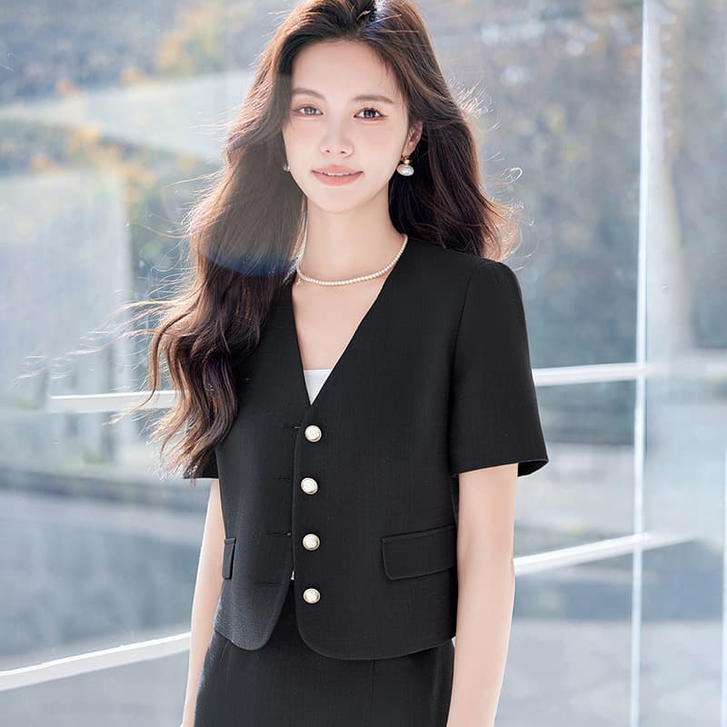 [Xiao Xiangfeng Suit] Suit Women's 2024 Summer New Small White Top Long Skirt Suit Two-piece Set
