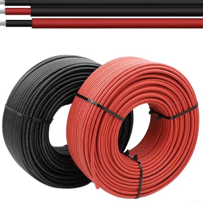 Wholesale pure copper 4/6 square millimeter red and black solar photovoltaic wire cable tinned copper DC wire